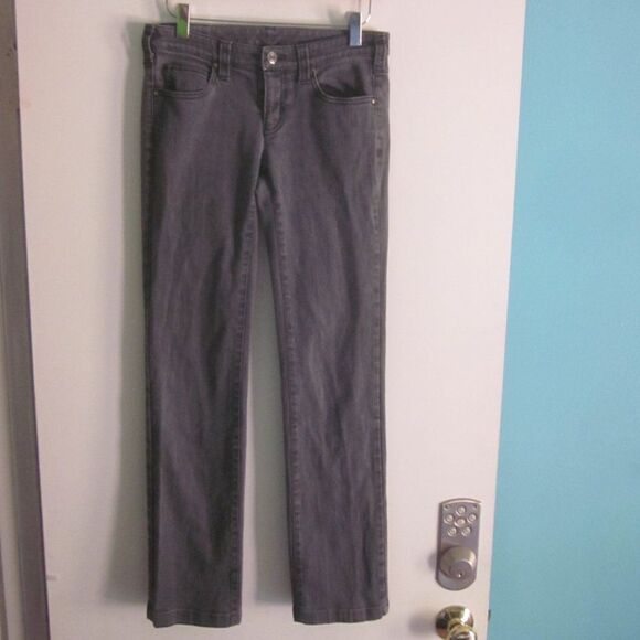 Armani Jeans AJ Womens Size 26 Gray Low Rise Straight Leg Slim Denim - Picture 3 of 10